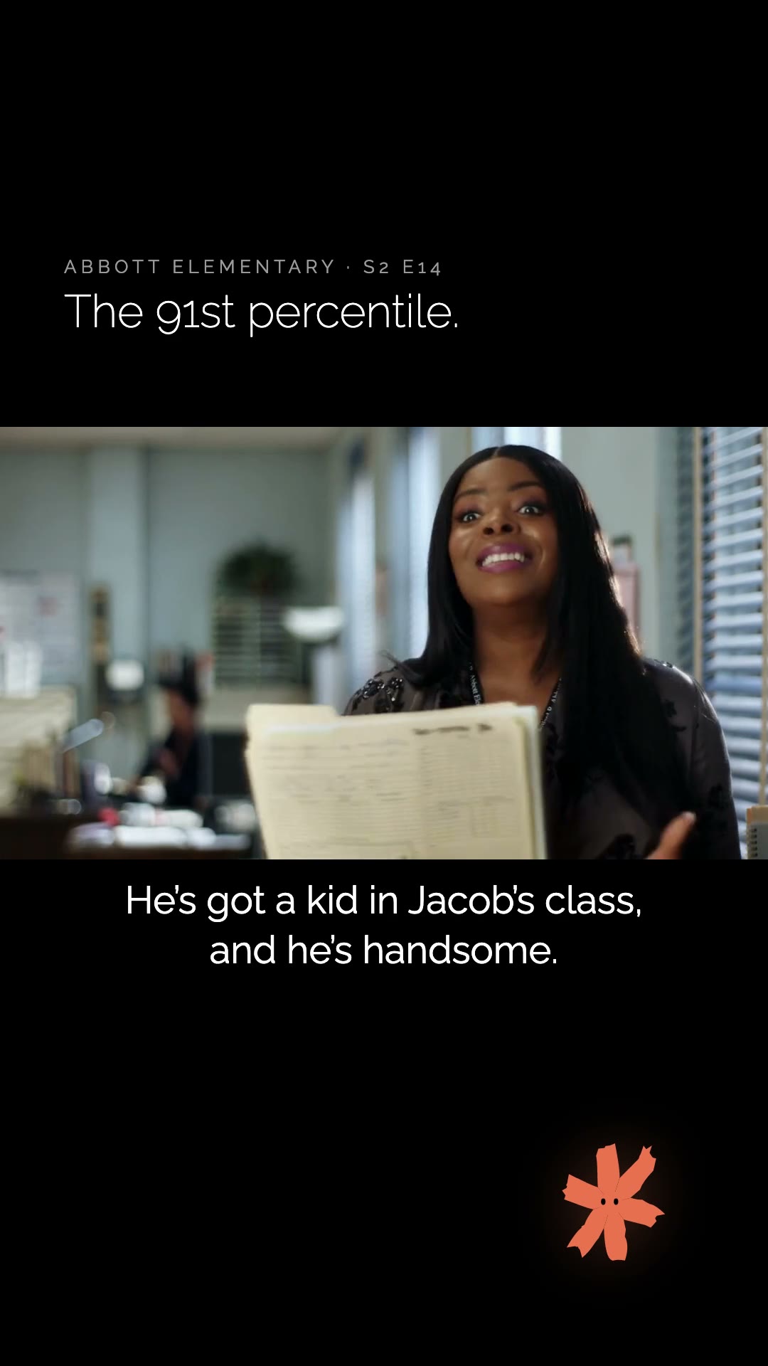 A frame from the Reel: Abbott Elementary, S2 E14.