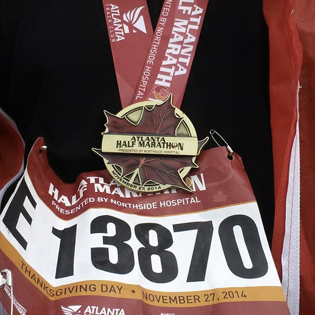 Race 7, Atlanta Half-Marathon, November 27, 2014.